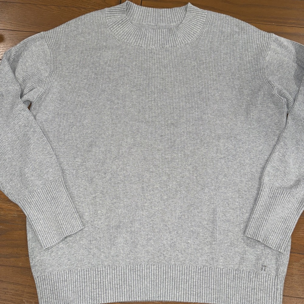 Tommy John Men's Gray‎ Ribbed XL Cotton Modal Mock Neck Sweater